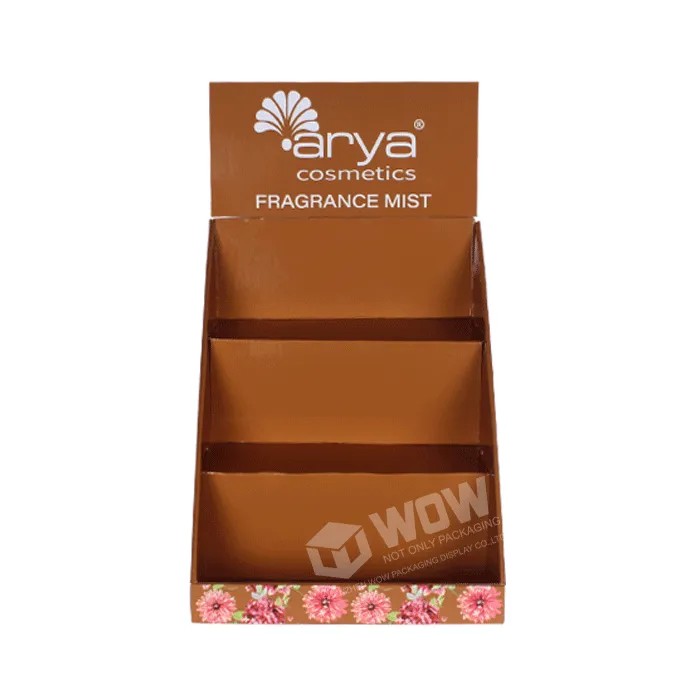 3 Tier Cardboard Point of Sale Counter Display Shelf